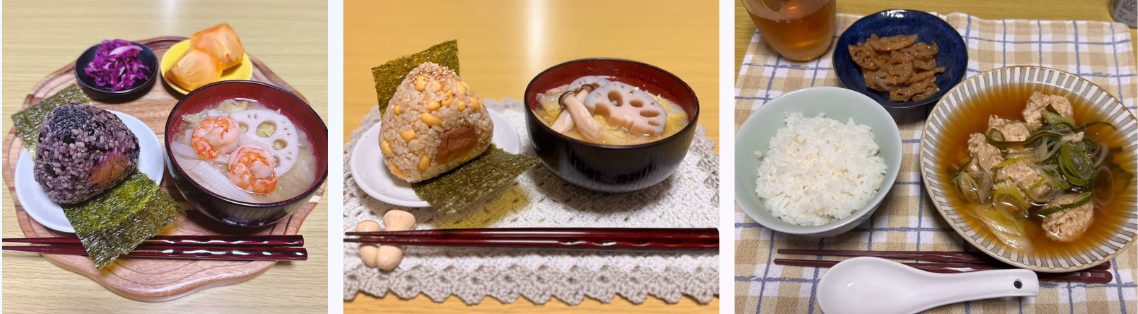 体重49kg女性の1日の食事例